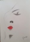 woman A4 B and B9 pencils and panpastel
