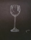 Verre crayon blanc