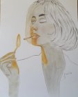 #womansmoke #panpastel #pencilcolor