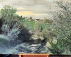 #colorisation photo n/b #acrylic 112 x 86 cm campagne