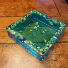 blue ashtray in epoxy resin