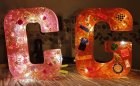 #epoxyresin letters C and G with light