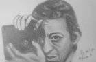 Serge Gainsbourg (crayons d'après un dessin d'un portraitiste-A4)