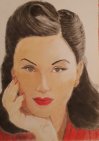 #portraitdrawing of Ava Elderwood #vintagestyle #panpastel